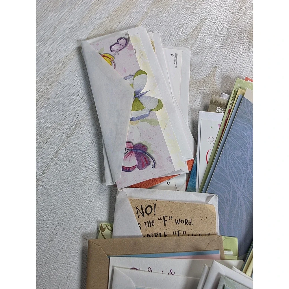 Vintage Greeting Card Lot Hallmark American Greetings Birthday Floral Boho 60pc+